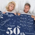 thumbnail image 2 of LHSHID Happy 60th Birthday Decorations Blanket Flannel Soft and Comfortable Anti static Bed Sofa Blanket 60x80in, 2 of 6