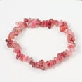 thumbnail image 2 of K-KED Natural Healing Quartz Gravel Hand Strings Crystal Gems Stretchy Bracelet Reiki-Strawberry Quartz-10pcs, 2 of 6