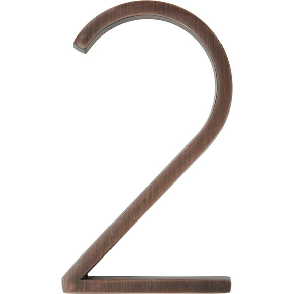 Distinctions 844687 5-Inch Floating Mount House Bronze Number 2