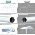 thumbnail image 7 of Towallmark 59 x 11 in White Event Outdoor Canopies, Waterproof, 7 of 7