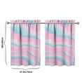 thumbnail image 4 of Abstract Oil Paiting Watercolor Kitchen Curtains - Vintage Tier Cafe Curtains for Bathroom Living RV Rod Pocket Window Drapes 36 Inch 2 Panels Set 28"x36" Window Treatment Tiers, 4 of 4