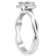 thumbnail image 2 of Silvago Jewel 14K White Gold Plated Rings For Women's - Round Cut 1.3 Ct VVS1/D Lab Created Simulated Diamond Rings - Infinity Twisted Wedding Engagement ring for Her - Christmas Special Gift for Her, 2 of 3