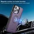 thumbnail image 5 of Decase Magnetic PU Leather Wallet Phone Case for iPhone 16 Pro, RFID Blocking, Mag-Safe Compatible, 2-in-1 Removable Card Holder,Shockproof Flip PU Leather Phone Cover,Purple, 5 of 9