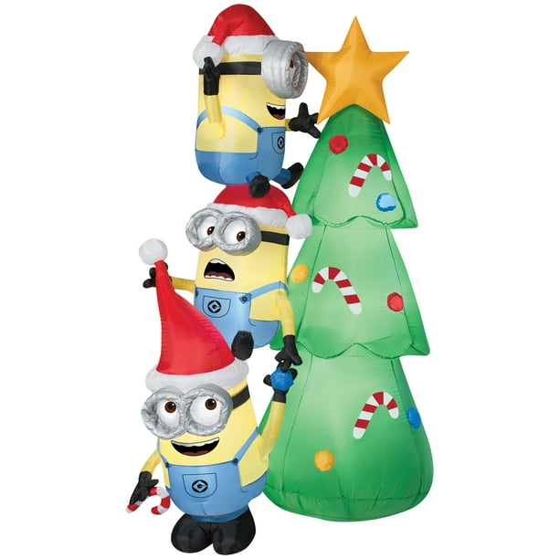 Minions Decorate the Tree Airblown Christmas Decoration