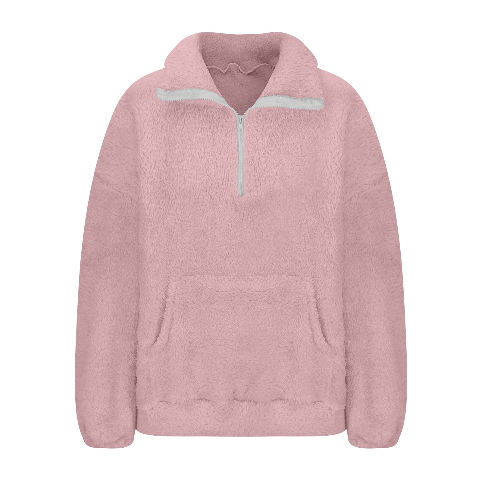 Pink half zip sherpa sale