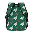 thumbnail image 4 of Xecao Gingerbread Snowman Cookies Backpack, a stylish and functional choice for both men and women, is the perfect basic bookbag for college, work, or travel, 4 of 5