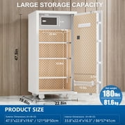 TigerKing 11.5 Cu.ft Extra Large Home Safe, Heavy Duty Digital Security Safe with Touchscreen Keypad, 180lb Solid Steel, 6 Locking Bolts for Home Office, White