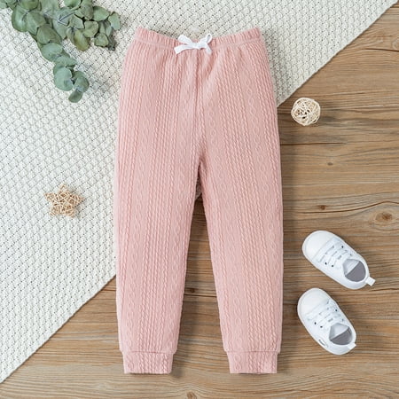 

Toddler Baby Girl Clothes Baby Girl Pants Elastic Waistband 4-5T Girl Fall Winter Pants Pink