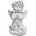 thumbnail image 1 of Estatua decorativa de ángel y estatua de resina con alas de ángel, escultura para jardín, estatua de centro de mesa, regalo religioso católico, 13 x 8 cm, 1 of 5