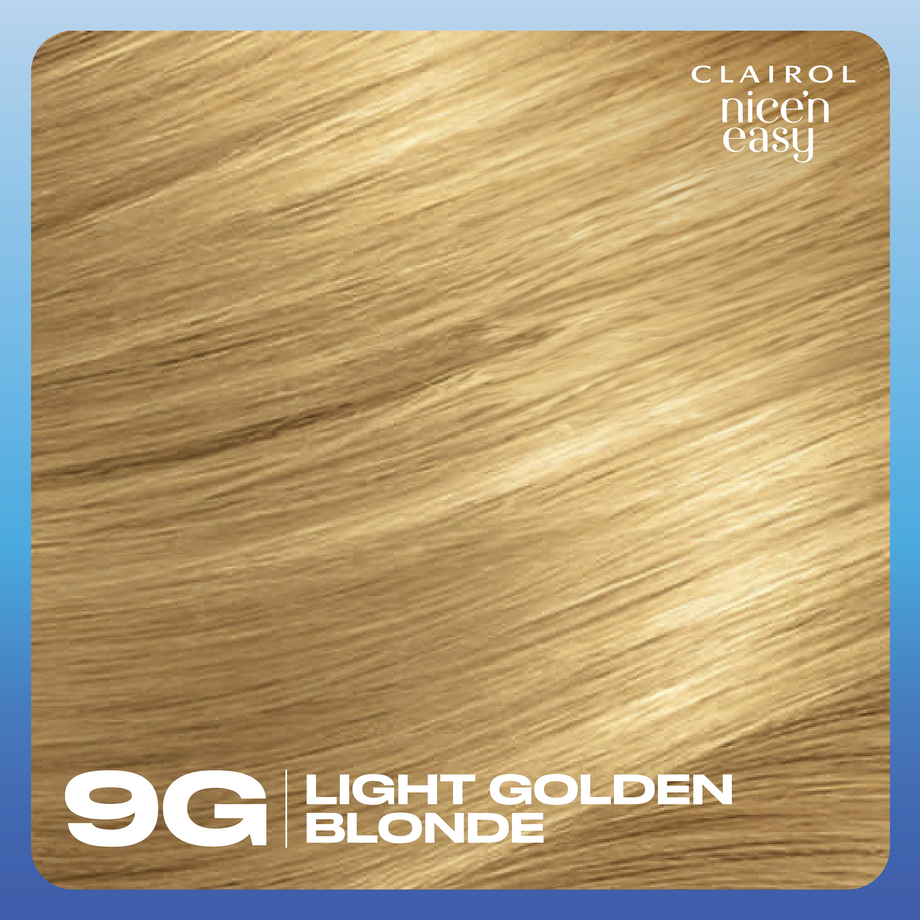 Clairol Nice'n Easy Permanent Hair Color Cream, 9G Light Golden Blonde, Hair Dye, 1 Application