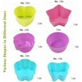 thumbnail image 5 of Artrylin Silicone Cupcake Liners, Artrylin 24 Pcs Reusable Silicone Baking Cups Nonstick Muffin Molds for Cake Balls, Muffins, Cupcakes and Candies, Assorted Bright Colors,4 shapes, 5 of 7