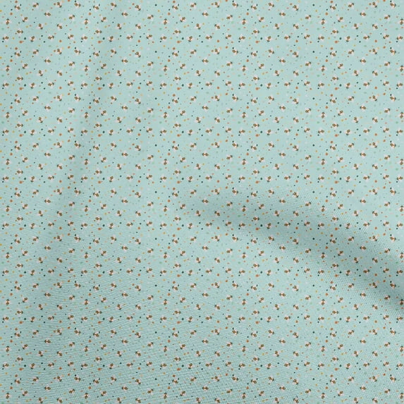 oneOone Viscose Jersey Aquamarine Fabric Kids Bees Diy Clothing Quilting Fabric Print Fabric By Yard 60 Inch Wide