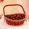 thumbnail image 4 of Elegant Wedding Flower Basket For Flower Girls Bridesmaids with Fringed Trimmed For Outdoor Ceremonies And Home Decors, 4 of 5
