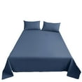 thumbnail image 2 of Matoen Twin Flat Sheet, Premium Soft & Breathable, Polyester Fabric, Anti-Shrinkage & Non-Fading, Bulk Flat Sheets Only, 70.8"x90.5" (Blue), 2 of 7