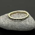 thumbnail image 2 of 1.5ct Round Cut Black Diamond Wedding Eternity Band Ring 14K Yellow Gold Plated Silver-9, 2 of 5