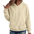 thumbnail image 2 of Women's Hooded Sweatshirt Long Sleeve Oversized Casual Pullover Hoodie Travel Hoodie XL, 2 of 5