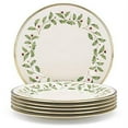 thumbnail image 7 of Lenox Holiday 6-Piece Dinner Plate Set with Gold Rim, Porcelain, 7 of 7