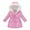 Pink, variant on Kids Winter Coat for Girls Hooded Puffer Jacket Kids Star Print Puffer Jacket Full-Zip Long Sleeve Waterproof Girls Lightweight Jacket Girls Coats Size 9-10 Years