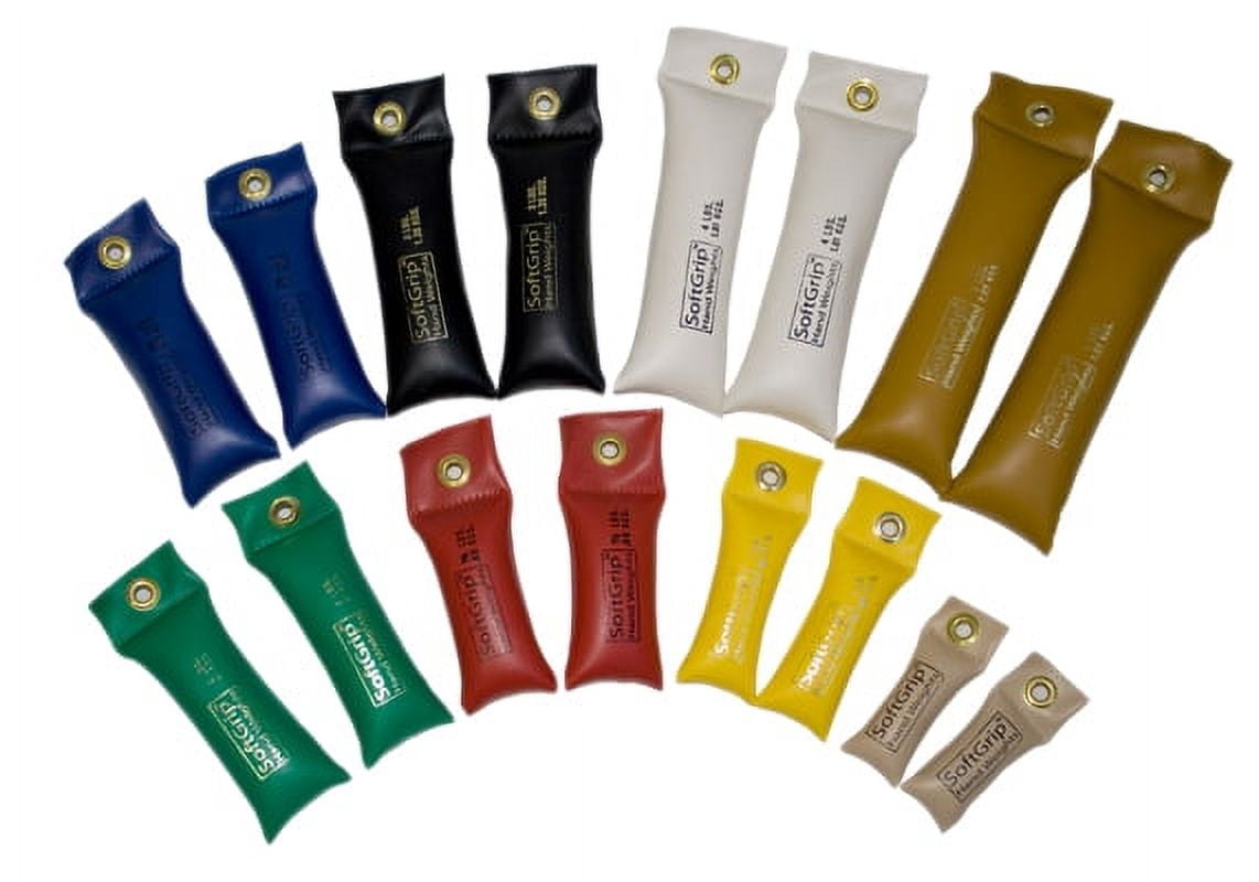 SoftGrip Flexible Hand Weight, Standard 16 pc Set (2 EA: 0.5,1,1.5,2,2.5,3,4,5)