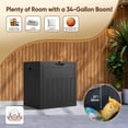 thumbnail image 6 of EHHLY 33 Gallon Deck Box, Small Outdoor Storage Box Waterproof, Lockable Secure Package Bin Delivery Box for Outside Front Porch, Patio Cushions Storage Box, Black, 6 of 8