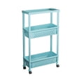 thumbnail image 2 of EGNMCR Multi Layer Movable Plastic Storage Rack Large Capacity Layered Storage Rack With Wheels Living Room/bedroom/bathroom/kitchen Item Storage Rack Plasti c trolley, 2 of 6