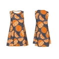 thumbnail image 7 of Yiaed Various Oranges Print Women's Sleeveless Dress, Loose Fit Summer Dress, Casual Sleeveless Dress for Women, 7 of 7