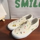 thumbnail image 4 of Zapatos sin cordones para mujer, zapatillas de deporte informales, elegantes, suaves y cómodas, zapatos de lona para mujer, Beige 38, 4 of 12