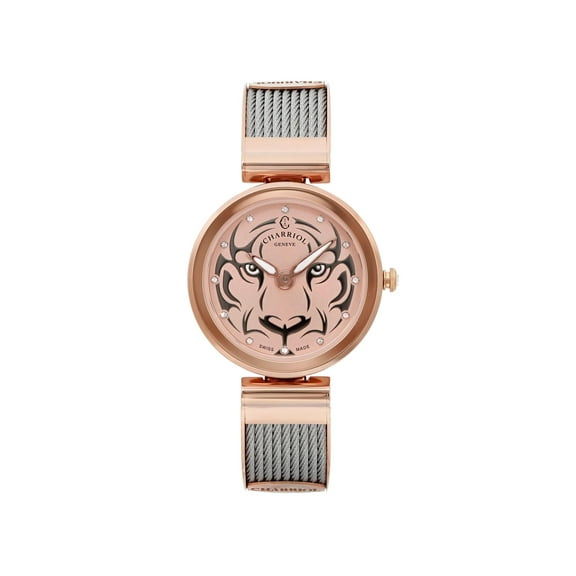 Pre-Owned Charriol Forever Tiger Steel Ladies Watch FE32.102.029