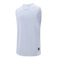 thumbnail image 2 of Lovzfmll Men's Sleeveless Dry Fitness Tank Top, Loose Running Basketball Training Tee for Summer Workout White, XL, 2 of 7