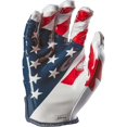 thumbnail image 2 of adidas Adizero 13 Football Gloves for Receivers, Flag Color Design, Size Medium, GripTack Palm & AEROREADY Moisture-Wicking, 2 of 4