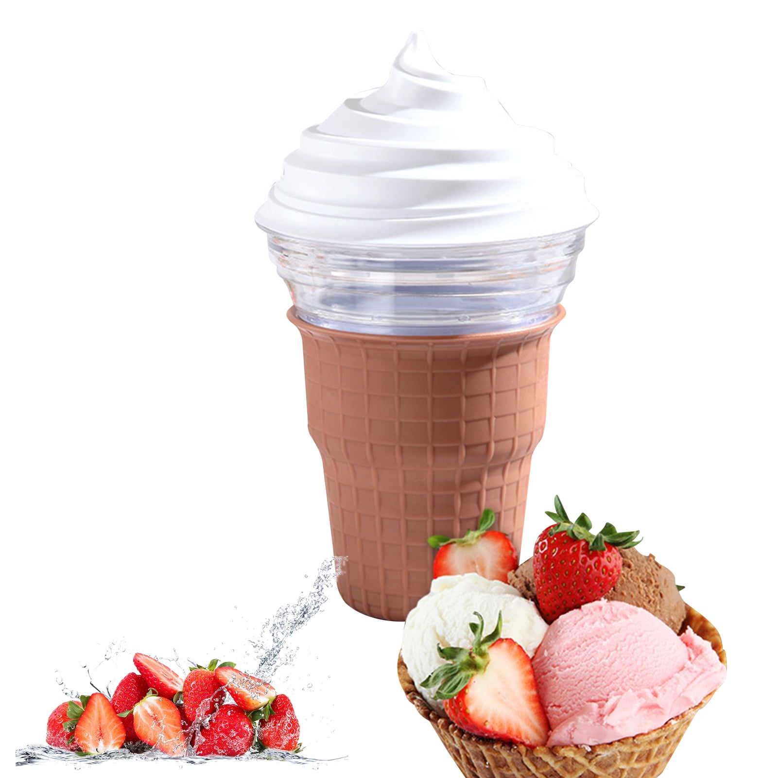 Homelife Electric Ice Cream Maker Quick DIY Fruit Ice Cream Machine for Homemade Gelato Sorbet Yogurt Milkshakes Drinks