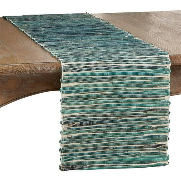 Saro Lifestyle 4500.TQ1490B Coureur de Table Jacinthe d'Eau de 90 Po&44; Turquoise