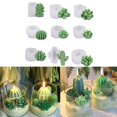 thumbnail image 2 of 9/10Pcs 3D Succulent Candle Molds Silicone Cactus Flower Shape Casting Moulds Set for DIY Projects and Artistic Creation, 2 of 8