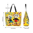 thumbnail image 6 of Cuphead Mugman Brother Tote Bags Reusable Women Shoulder Bag Grocery Bag Travel Beach Shopping Work Daily Handle Bag, 6 of 8