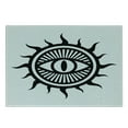 thumbnail image 3 of Occult Cutting Board, Third Eye in Sun Circle Pattern the Locus of Force Art Print Image, Decorative Tempered Glass Cutting and Serving Board, Small Size, Black and White, by Ambesonne, 3 of 5
