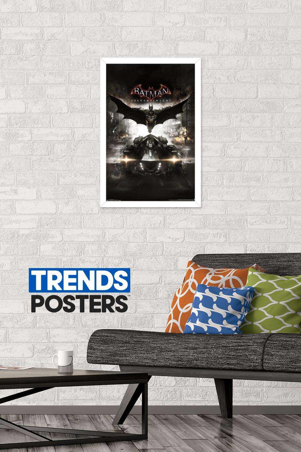 DC Comics Video Game - Arkham Knight - Key Art Wall Poster, 14.725" x 22.375", Framed