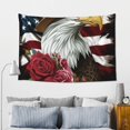 thumbnail image 5 of Easygdp Eagle With Hat And Roses Tapestry Wall Hanging, Wall Tapestries for Bedroom Aesthetic Living Room Office Decor 60x40in, 5 of 8