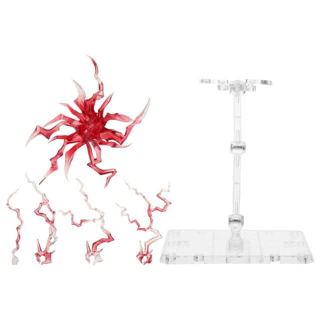 SHISUYAN 1 Set Action Figure Display Rack With Effect Plastic Figure Showing Stand Stable Plastic Display Holder With Effect Desktop Display Stand