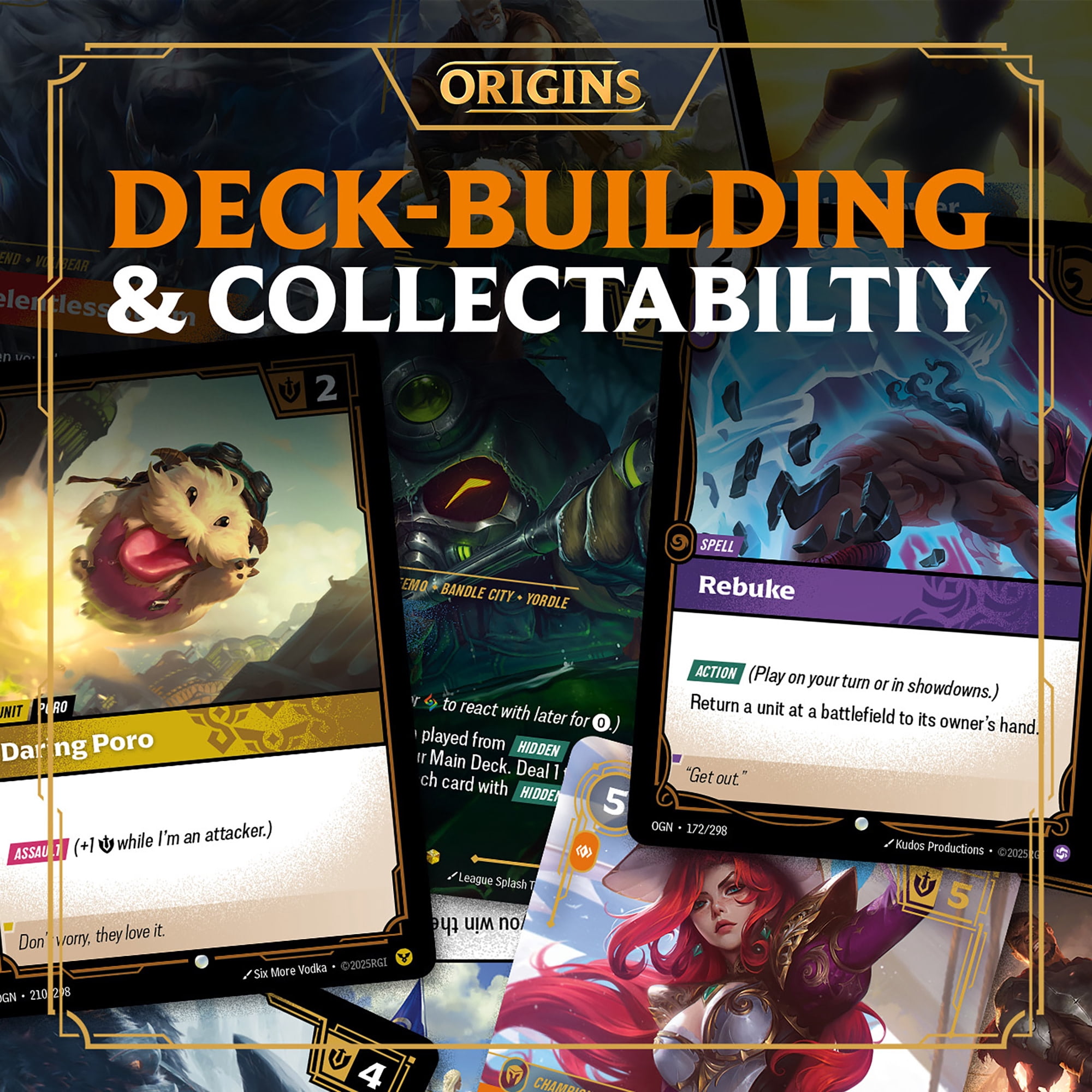 Riftbound: League of Legends TCG Origins - Booster Display - 24 Booster Packs (14 Cards Ea), Battle Deck-Building Trading Card Game, Randomly Assorted