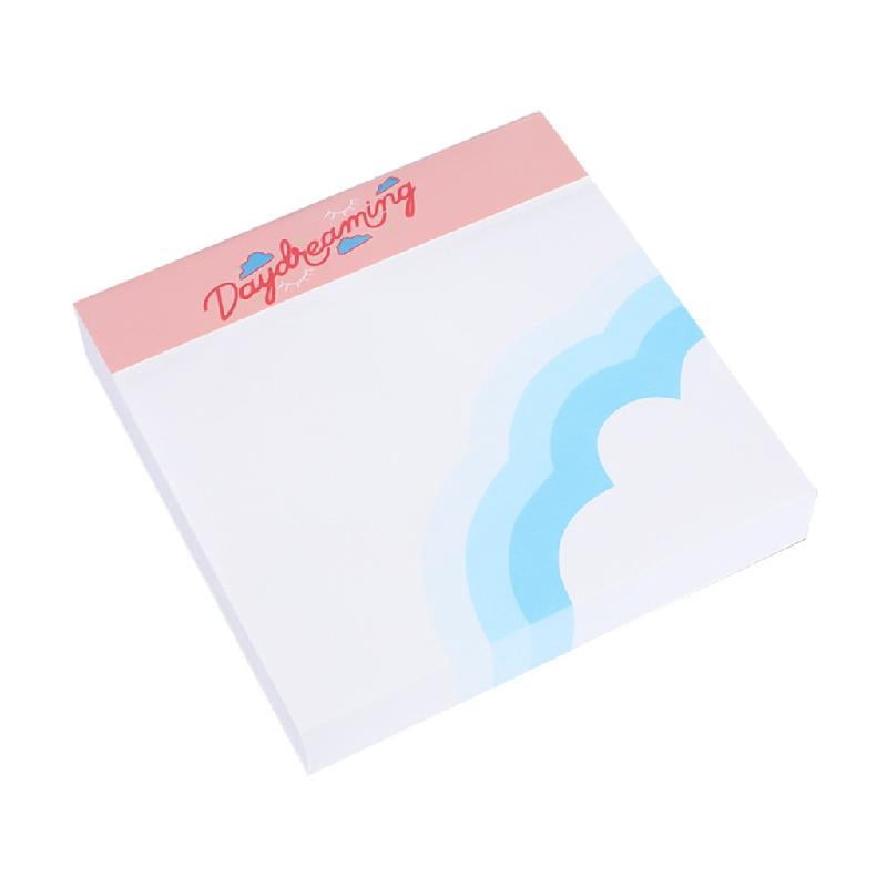 Zeiwohndc Selves-Stick Note Pad Removable Stick Memo Pad Simple Design Writing Notepads