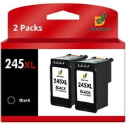 245 245XL Black Ink Cartridge Higher Yield Replacement for Canon PG-245 245XL Black Ink for Cannon MX490 MX492 MG2522 TS3100 TS3122 TS3300 TS3322 TS3320 TR4500 TR4520 TR4522 (2 Black)