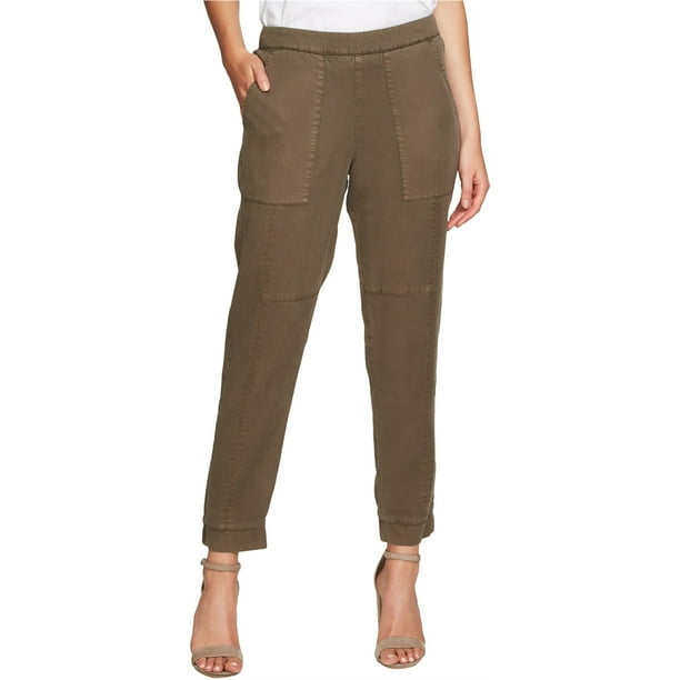 Pantalones cortos casuales 1.STATE de sarga suave para mujer verde grande