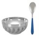 thumbnail image 1 of Tazón de sopa de fideos domésticos de acero inoxidable 304, recipiente de fruta y comida con cuchara, 1 of 9