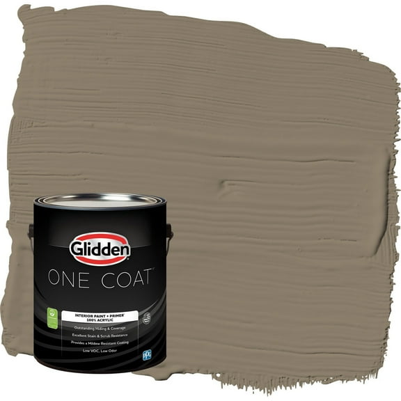 Glidden One Coat Patches / Gray Flat Interior Paint with Primer, 1 Gallon