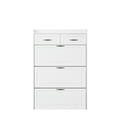 thumbnail image 3 of White MDF 125cm shoe cabinet 3 doors 2 drawers storage for shoes and walking gear quick to assemble, 3 of 3