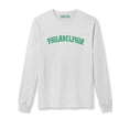 thumbnail image 5 of Daxton Retro Philadelphia Arch Font Long Sleeves T Shirt Soft Weight Cotton, 2Pk Hgray Green White Green, M, 5 of 5