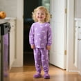 thumbnail image 2 of DDSOL Girl Bunny Pajamas Long Sleeves 2-Piece Sleepwear Purple Size 7, 2 of 8