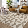 thumbnail image 4 of 9x12 Washable Area Rugs for Living Room Non Slip Low Pile Modern Geometric Farmhouse Dining Room Carpets for Bedroom Dorm Beige, 4 of 7
