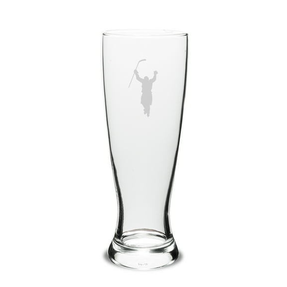Hockey Player 23oz Deep Etched University Pilsner