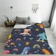 thumbnail image 5 of Balery Cartoon Dinosaur Scooter Sport Blue Manta de Felpa Suave y Acogedora – Cobija de Franela Aterciopelada para Cama, Lavable y Cálida para Sofá, Mascotas, Transpirable-40"x30", 5 of 7